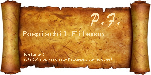 Pospischil Filemon névjegykártya